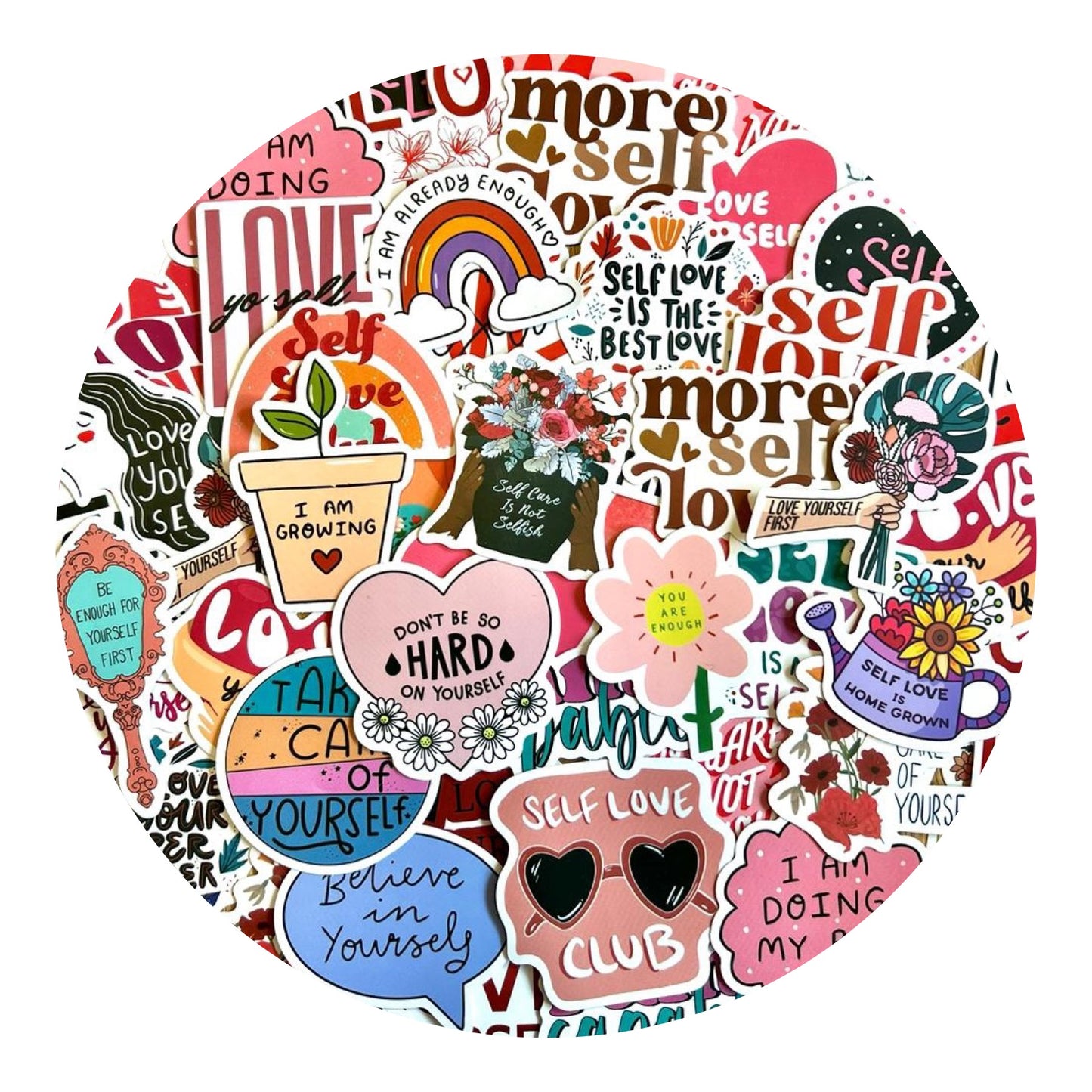 Self-Love & Self-Care Themed Sticker Pack