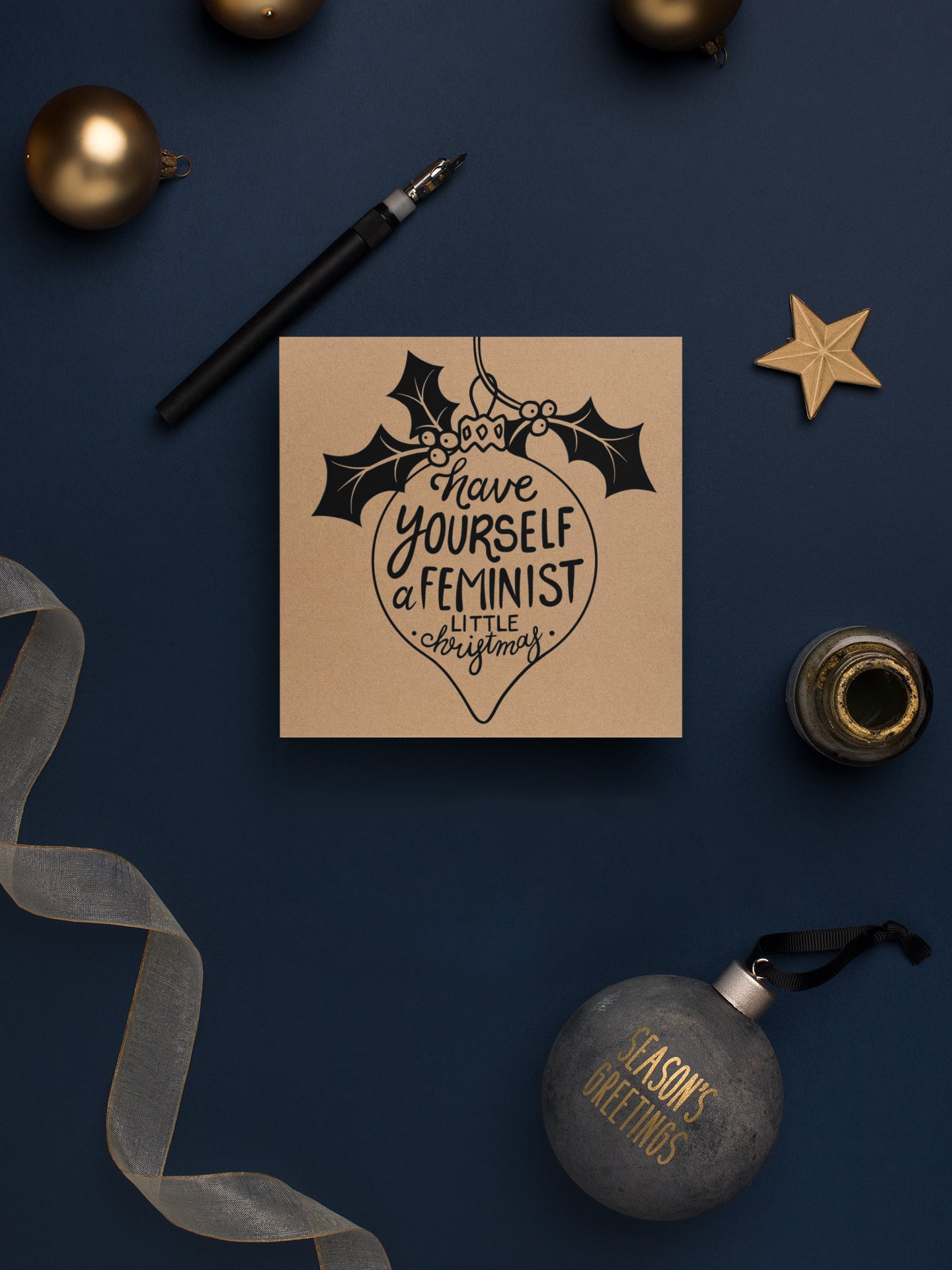 Limited Edition Feminist Christmas Cards - 16 Pack