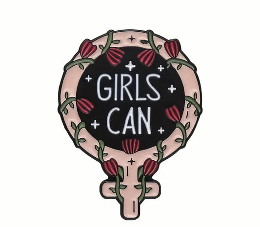 Girls Can Enamel Pin Badge