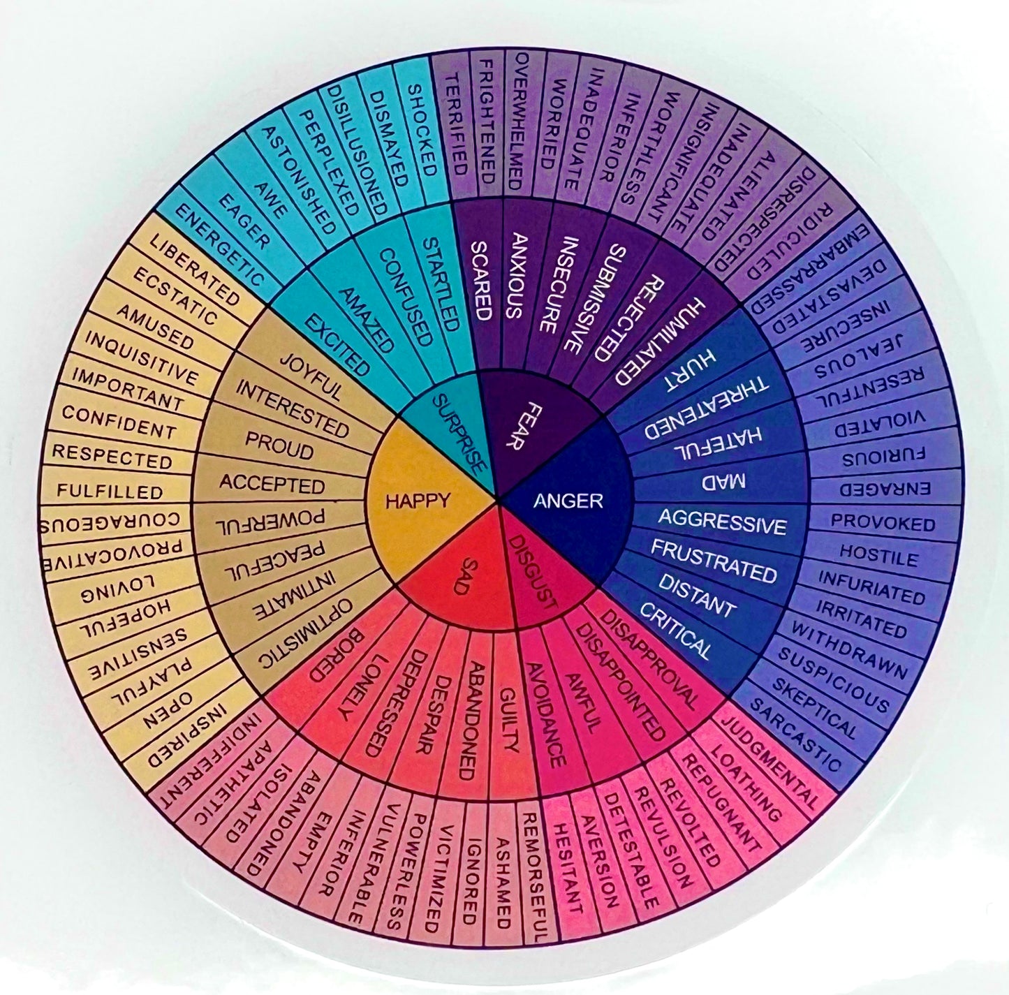 Emotional Literacy Wheel Sticker