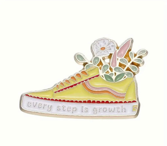 Every Step Is Growth Enamel Pin Badge